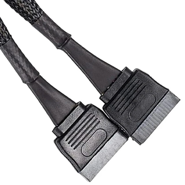 Alt view image 8 of 12 - 4 Pin Male IDE Molex to Dual 15Pin Female SATA Power Splitter Converter Adapter Cable Hard Drive HDD SSD Extension Cable