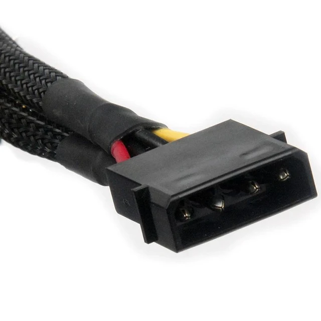 Alt view image 12 of 12 - 4 Pin Male IDE Molex to Dual 15Pin Female SATA Power Splitter Converter Adapter Cable Hard Drive HDD SSD Extension Cable