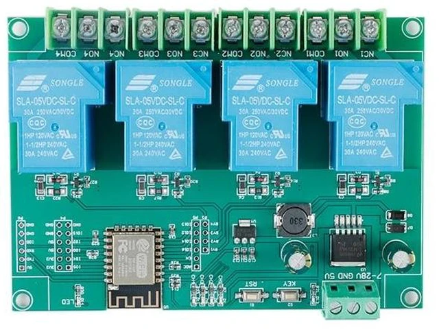 Alt view image 8 of 8 - ESP8266WIFI four-way 30A relay module ESP-12F development board secondary development DC7-28/5V