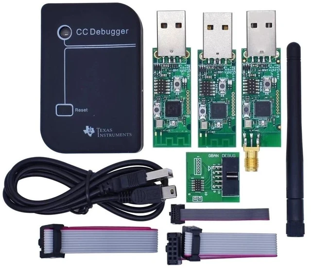 Alt view image 12 of 12 - CC2531 Zigbee emulator, CC debugger, USB programmer, CC2540, CC2531, with antenna, bluetooth, connector, download cable