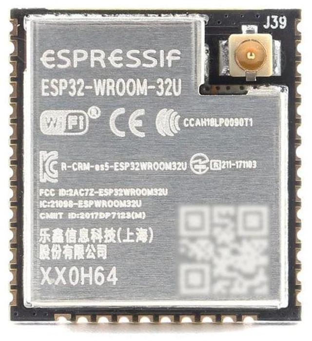 Alt view image 7 of 10 - ESP32-WROOM-32U, Universal Wi-Fi + Bluetooth + Bluetooth LE MCU Module(ESP32-WROOM-32U-N4)