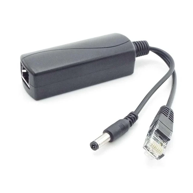 Alt view image 8 of 12 - 48V to 12V POE Splitter Connector Poe Power Adapter injector Switch for IP Camera Wifi Injector Cable Wall US/EU Plug power