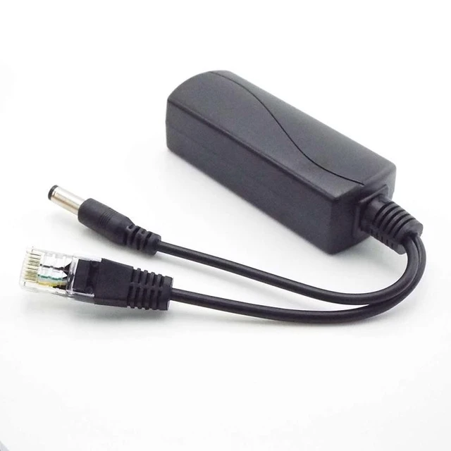 Alt view image 11 of 12 - 48V to 12V POE Splitter Connector Poe Power Adapter injector Switch for IP Camera Wifi Injector Cable Wall US/EU Plug power