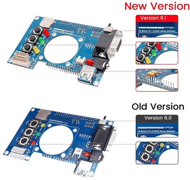 Alt view image 9 of 12 - For Mister FPGA IO Analog Board V6.1+USB Hub V2.1 Board+Fan for Terasic DE10-Nano Mister FPGA