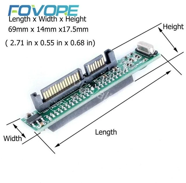 Alt view image 10 of 12 - est 2.5" IDE Female to SATA Male Hard Disk Adapter 2.5'' Laptop 44pins Male IDE to 22pins SATA Hard Drive Adapter Converter
