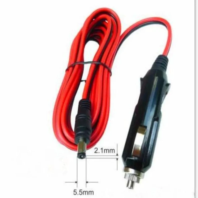 Alt view image 7 of 12 - New 12V 5A DC Car Cigarette Lighter Charger With Fuse, Universal Power Adapter DC Plug 5.5x2.1mm Cable 1.2m