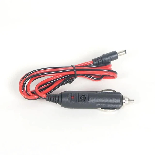 Alt view image 11 of 12 - New 12V 5A DC Car Cigarette Lighter Charger With Fuse, Universal Power Adapter DC Plug 5.5x2.1mm Cable 1.2m