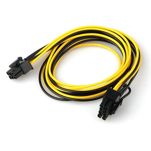Alt view image 6 of 10 - 70cm 6 Pin Male To 8 Pin Male Pci Express Power Adapter Cable For Graphics Video Card 6pin To 8pin Pci-E Power Cable