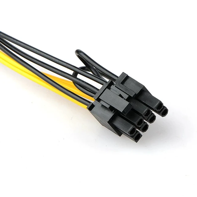 Alt view image 7 of 10 - 70cm 6 Pin Male To 8 Pin Male Pci Express Power Adapter Cable For Graphics Video Card 6pin To 8pin Pci-E Power Cable