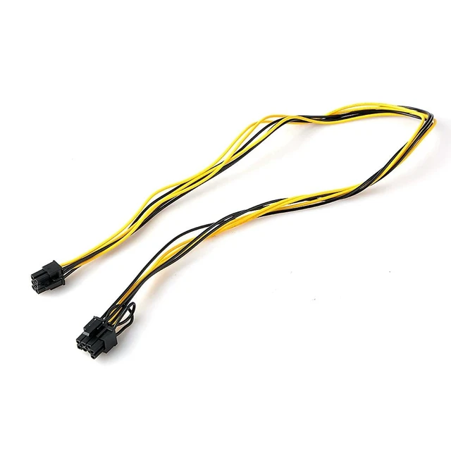 Alt view image 8 of 10 - 70cm 6 Pin Male To 8 Pin Male Pci Express Power Adapter Cable For Graphics Video Card 6pin To 8pin Pci-E Power Cable