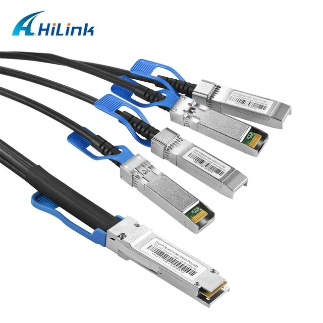 Alt view image 6 of 6 - 100Gbps QSFP28 To 4xSFP28 Breakout Cable High Speed DAC Fiber Cable