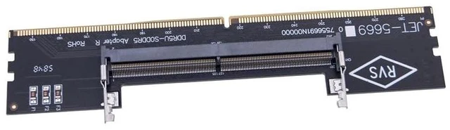Alt view image 10 of 12 - :(DDR4 RAM Connector)
DDR3 DDR4 DDR5 to SO-DIMM Adapter Connectors Laptop RAM Memory DDR3/4/5 Sodimm to Dimm Riser 240pin 288pin DIMM Card for Desktop