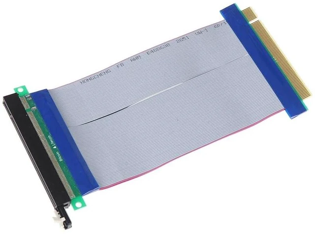 Alt view image 7 of 10 - 16x Flexible Cable Riser Card PCI Express Extension Port Adapter Graphics Video Card Extend Cord 18cm
