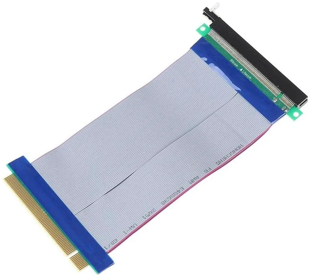 Alt view image 10 of 10 - 16x Flexible Cable Riser Card PCI Express Extension Port Adapter Graphics Video Card Extend Cord 18cm