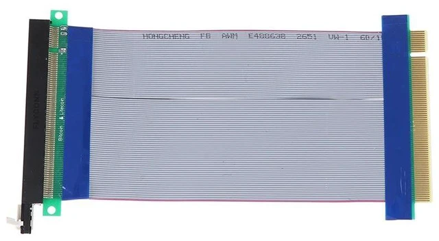 Alt view image 9 of 10 - 16x Flexible Cable Riser Card PCI Express Extension Port Adapter Graphics Video Card Extend Cord 18cm