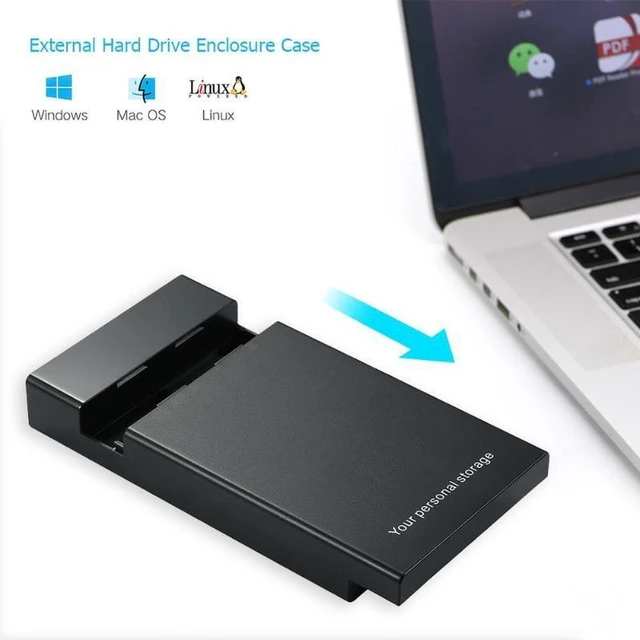 Alt view image 13 of 14 - External 6Gbps USB 3.0 to SATA III 2.5Inch 3.5Inch Hard Drive Enclosure HD SSD HDD Case For 2.5" 3.5" Laptop Desktop Hard Disk(EU Plug)