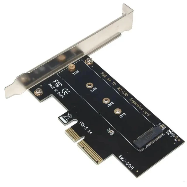 Alt view image 8 of 12 - M key M.2 NVMe SSD to PCIe Adapter Card PCI Express 3.0 x4 2230 2242 2260 2280 Size M.2 SSD Riser Card support PCI-E X4, X8, X16