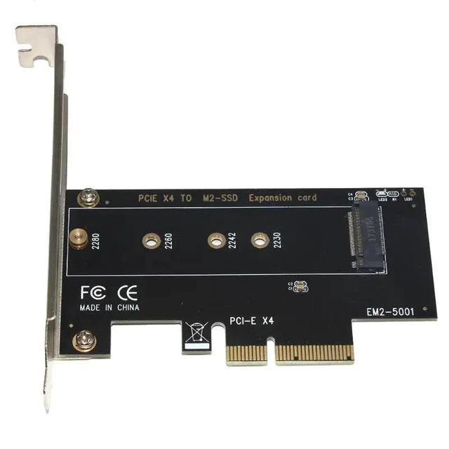 Alt view image 9 of 12 - M key M.2 NVMe SSD to PCIe Adapter Card PCI Express 3.0 x4 2230 2242 2260 2280 Size M.2 SSD Riser Card support PCI-E X4, X8, X16