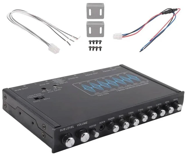 Alt view image 6 of 6 - 7 Band Car Equalizer Audio EQ Tuning Crossover Amplifier Parametric Car Preamplifier Audio Equalizer +-12Db