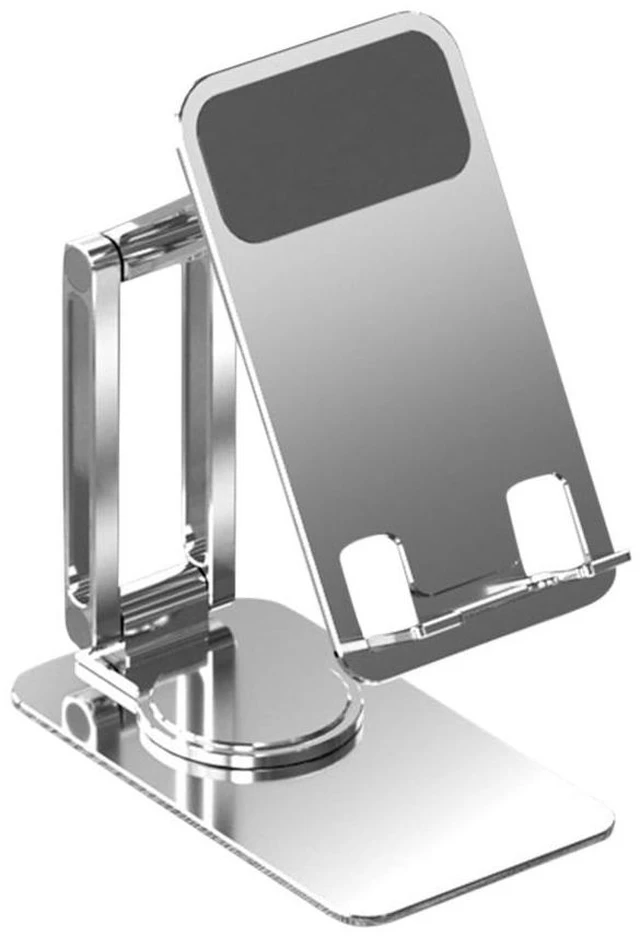 Alt view image 7 of 12 - Foldable Mobile Phone Stand Universal Handsfree Smartphone Holder Desk Bracket Adjustable Aluminium Alloy for Home Office(Telescopic Silver)