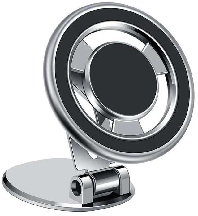 Alt view image 7 of 12 - Foldable Car Dashboard Windshield Adhesive Mount 360 Rotating Magnetic Cellphone Holder Stand for Phone(Silver)