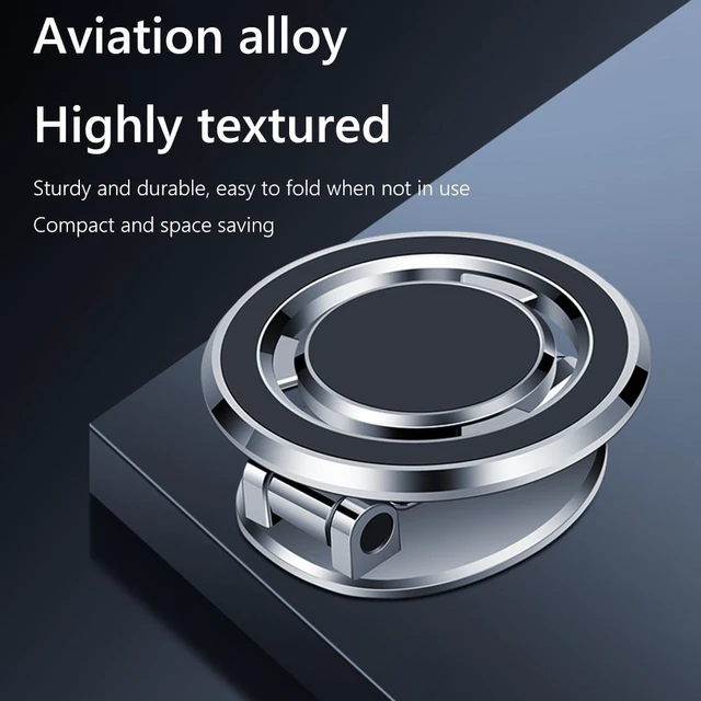 Alt view image 9 of 12 - Foldable Car Dashboard Windshield Adhesive Mount 360 Rotating Magnetic Cellphone Holder Stand for Phone(Silver)