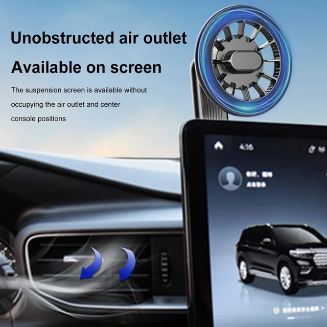 Alt view image 8 of 12 - Magnetic Cell Phone Holder Stand 360 Degree Rotating Car Mobile Phone Support Bracket Strong Adhesion Auto Mobile Stand
