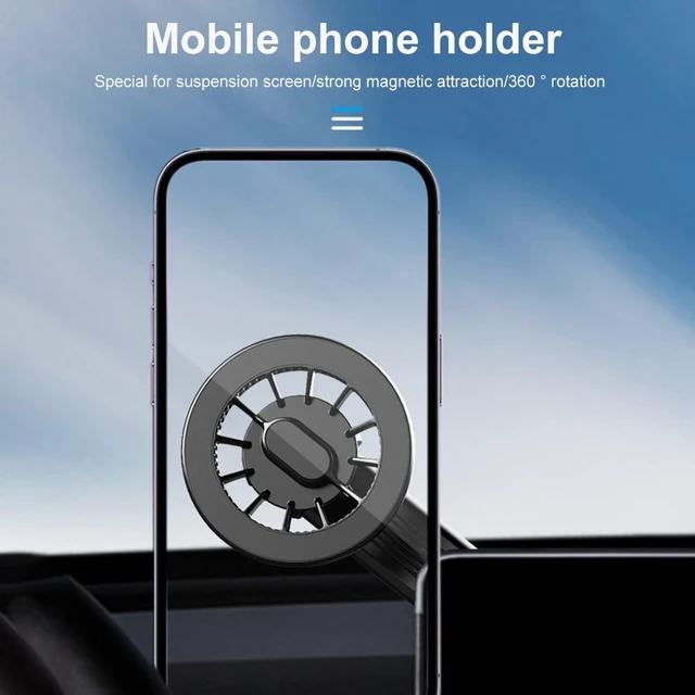 Alt view image 10 of 12 - Magnetic Cell Phone Holder Stand 360 Degree Rotating Car Mobile Phone Support Bracket Strong Adhesion Auto Mobile Stand