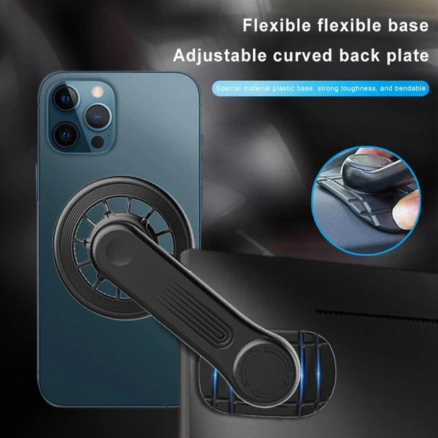 Alt view image 12 of 12 - Magnetic Cell Phone Holder Stand 360 Degree Rotating Car Mobile Phone Support Bracket Strong Adhesion Auto Mobile Stand