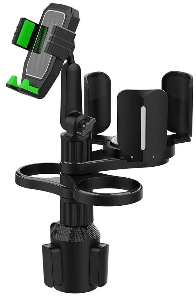 Alt view image 7 of 12 - 4 in 1 Car Cup Holder Expander with Cell Phone Holder Multifunction Car Drink Cup Bottle Holder 360 Rotating Car Cup Organizer(Green)