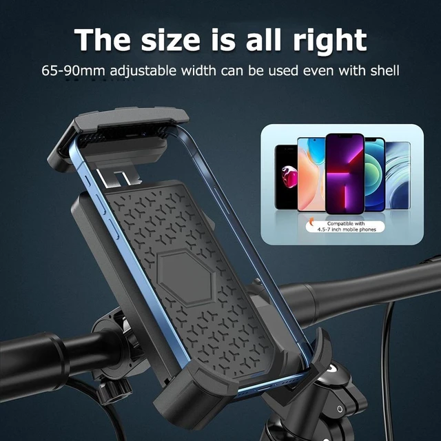 Alt view image 11 of 12 - Bicycle Phone Mount Bracket Adjustable Bike Handlebar Smartphone Holder Rack for Mobile Phone Portable Supplies