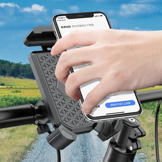 Alt view image 12 of 12 - Bicycle Phone Mount Bracket Adjustable Bike Handlebar Smartphone Holder Rack for Mobile Phone Portable Supplies