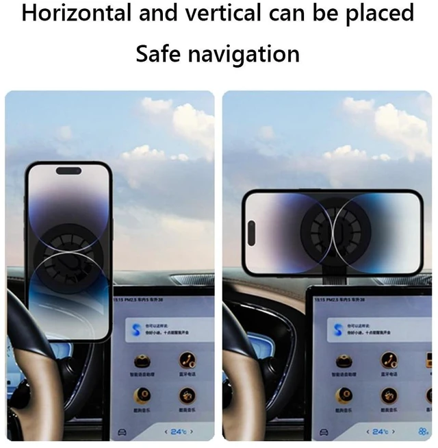 Alt view image 12 of 12 - 360 Rotatable Magnetic Car Phone Holder for i-Phone Magnet Smartphone Support GPS Foldable Phone Bracket