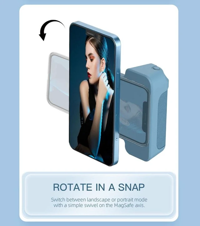 Alt view image 11 of 12 - Mobile Stand Camera Holder Grip Type-C Magnetic Selfie Photo Bracket Cellphone Bluetooth Anti-shake Selfie Wireless Charging(option 1-Pink)