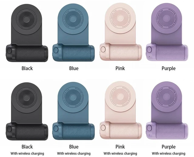 Alt view image 12 of 12 - Mobile Stand Camera Holder Grip Type-C Magnetic Selfie Photo Bracket Cellphone Bluetooth Anti-shake Selfie Wireless Charging(option 1-Pink)