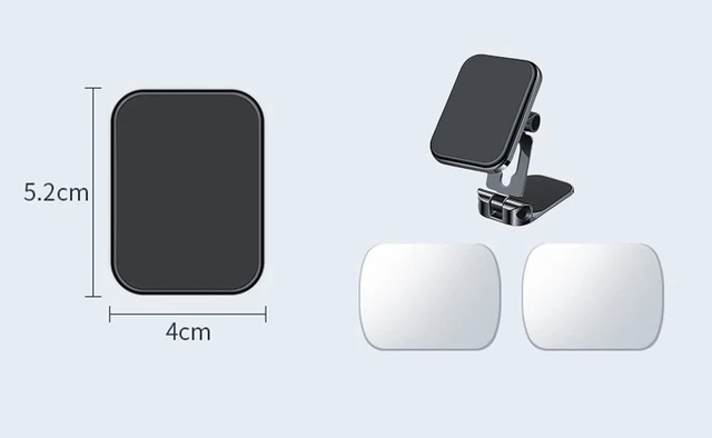 Alt view image 12 of 12 - Magnetic Car Phone Holder Double Fold 360 Rotatable GPS Mobile Phone Mount Car Cell Phone Support