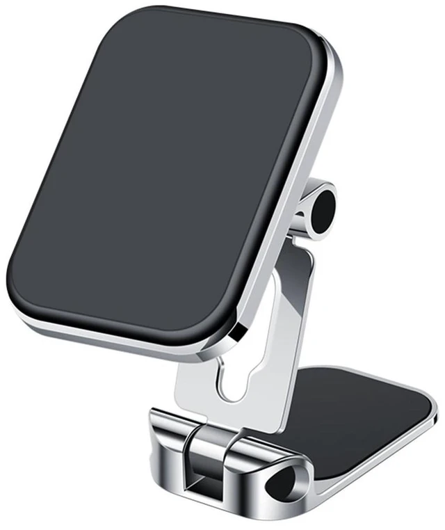 Alt view image 7 of 12 - Magnetic Car Phone Holder Double Fold 360 Rotatable GPS Mobile Phone Mount Car Cell Phone Support