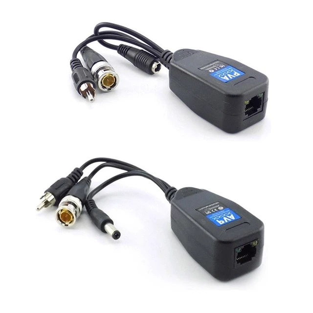 Alt view image 7 of 12 - 1 Pairs 3 in 1 Passive Power Video Balun Male BNC Connectors Converter Supply Passive Transceiver for CCTV HD Camera DVR L19