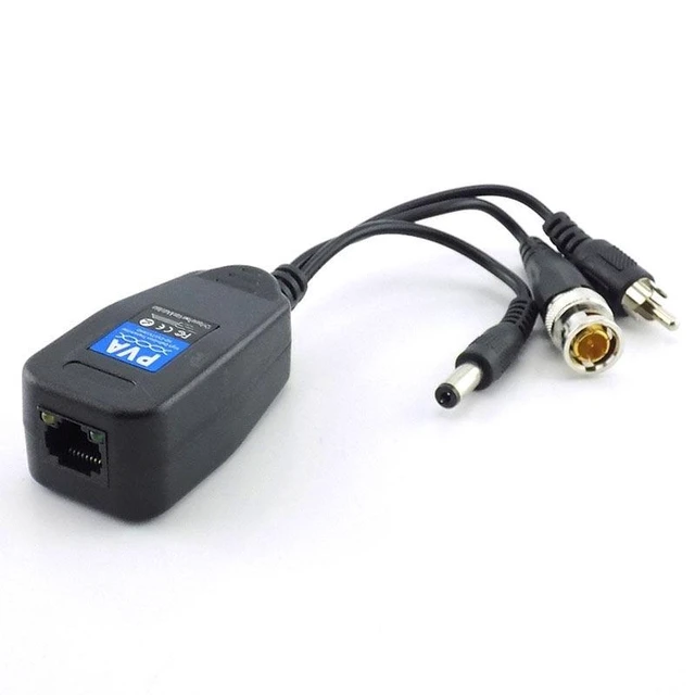 Alt view image 12 of 12 - 1 Pairs 3 in 1 Passive Power Video Balun Male BNC Connectors Converter Supply Passive Transceiver for CCTV HD Camera DVR L19