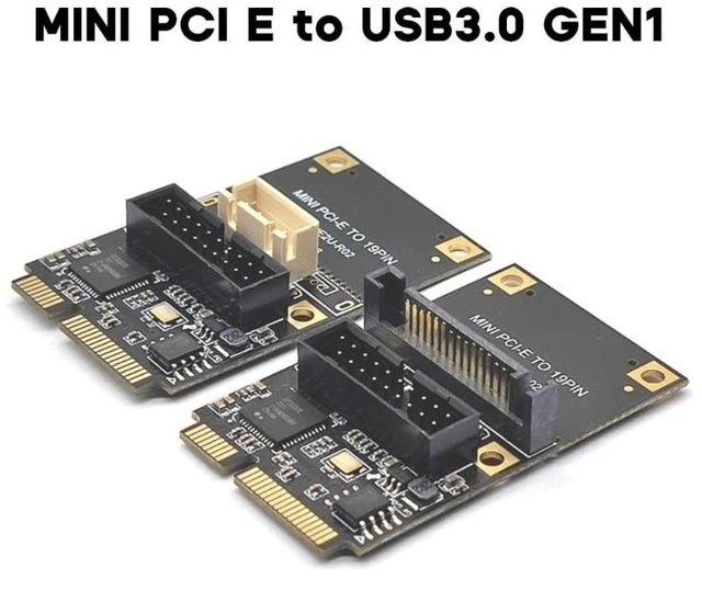 Alt view image 8 of 12 - MINI PCI-Express to 19pin USB3.0 Expansion Card Mini PCI-E to USB3.0 Adapter Riser Card 15pin Sata/4Pin Power(SATA)