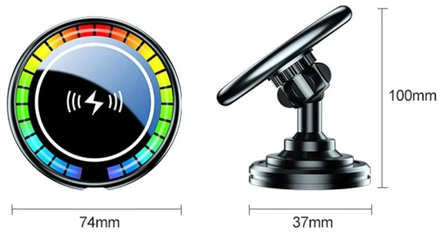 Alt view image 12 of 12 - 15W High Power Phone Holder Charging Stand Aluminium Alloy Car Charger Mobile Phone Support Cellphone Car Holder(Hook)