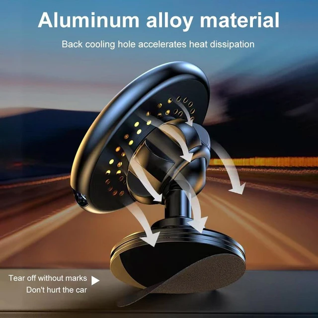 Alt view image 10 of 12 - 15W High Power Phone Holder Charging Stand Aluminium Alloy Car Charger Mobile Phone Support Cellphone Car Holder(Hook)