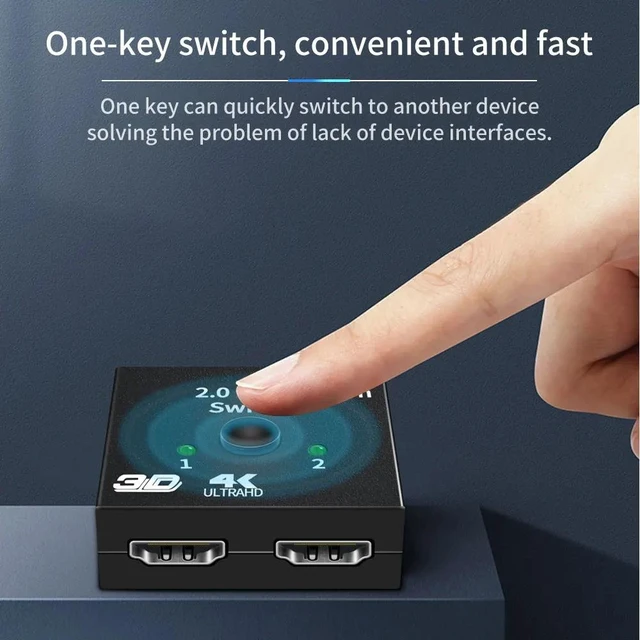 Alt view image 8 of 10 - HDMI-Compatible Splitter 4K Switch KVM Bi-Direction 1x2/2x1 HDMI-compatible Switcher 2 in1 Out for PS4/3 TV Box Switcher Adapter