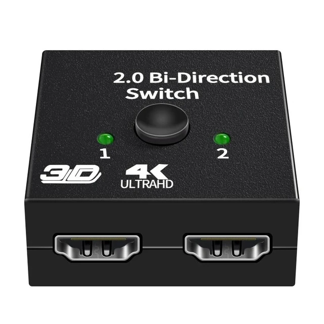 Alt view image 6 of 10 - HDMI-Compatible Splitter 4K Switch KVM Bi-Direction 1x2/2x1 HDMI-compatible Switcher 2 in1 Out for PS4/3 TV Box Switcher Adapter