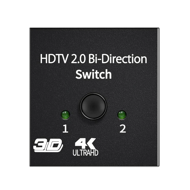 Alt view image 10 of 10 - HDMI-Compatible Splitter 4K Switch KVM Bi-Direction 1x2/2x1 HDMI-compatible Switcher 2 in1 Out for PS4/3 TV Box Switcher Adapter