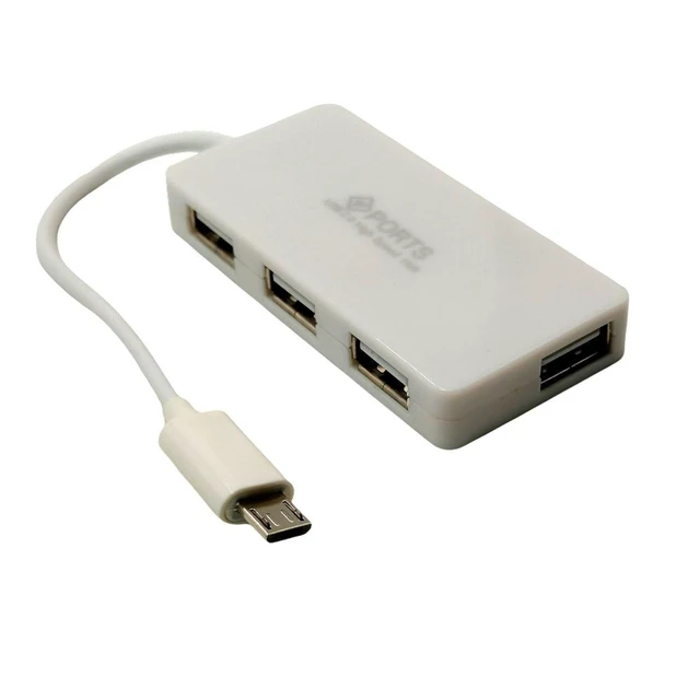 Alt view image 6 of 8 - Micro USB OTG 4 Port HUB Adapter Cable For Smartphone Tablet High Speed Black)