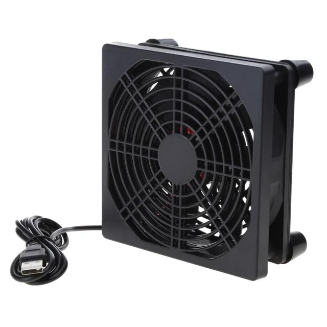 Alt view image 7 of 12 - 120mm 5V USB Powered Fan Cooling for Router Modem TV Box Router Cooling Case Fan for Cooling Various Electronics Device
