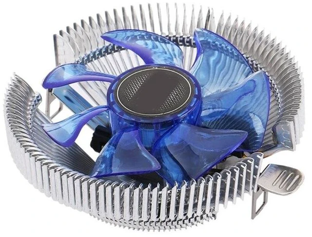 Alt view image 7 of 12 - CPU Fan Desktop Computer PC Cooler Blue LED Aluminum Heatsink CPU Cooling Radiator for LGA 775 1150 1155 1156 1366 2011