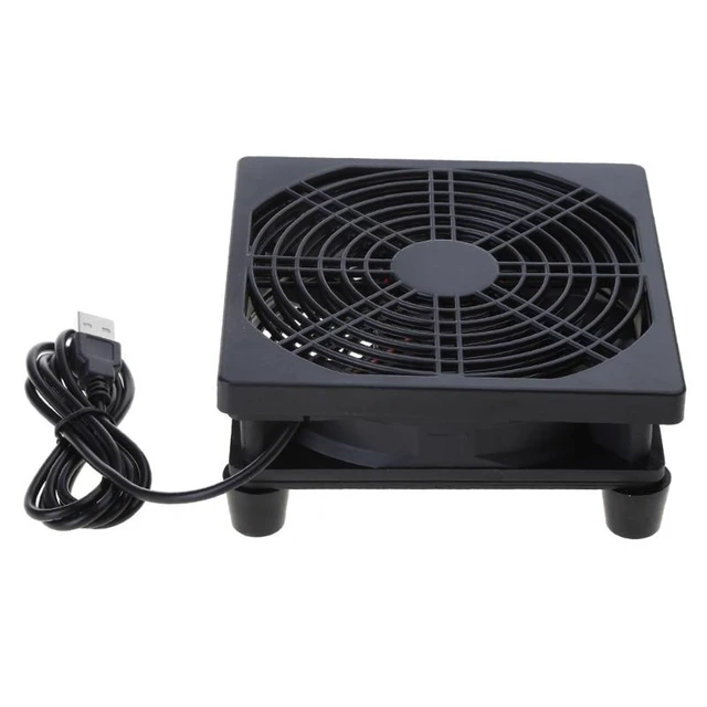 Alt view image 11 of 12 - 120mm 5V USB Powered Fan Cooling for Router Modem TV Box Router Cooling Case Fan for Cooling Various Electronics Device