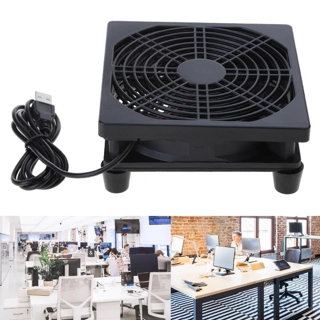 Alt view image 9 of 12 - 120mm 5V USB Powered Fan Cooling for Router Modem TV Box Router Cooling Case Fan for Cooling Various Electronics Device